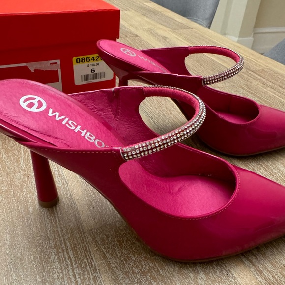 Wishbone Fuschia Pink Patent Leather High Heels 6 - Picture 4 of 4